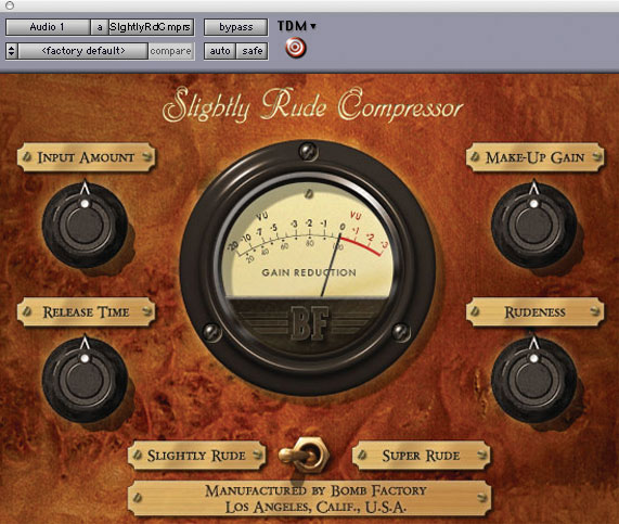 Digidesign BF Slightly Rube Comp 插件