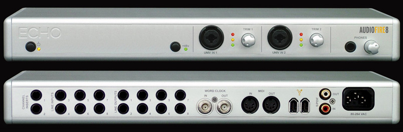 Echo AUDIOFIRE8 24bit/96kHz 8通道进出火线数字音频接口